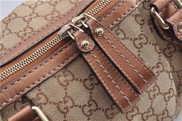 Authentic GUCCI Sukey 2Way Tote Bag GG Canvas Leather 247902 Brown 8301F