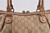 Authentic GUCCI Sukey 2Way Tote Bag GG Canvas Leather 247902 Brown 8301F