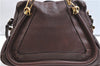 Authentic Chloe Paraty Medium 2Way Shoulder Hand Bag Purse Leather Brown 8302E