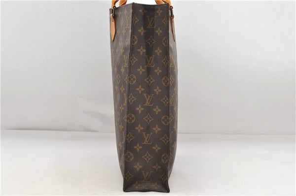 Authentic Louis Vuitton Monogram Sac Plat Hand Bag M51140 LV 8308D