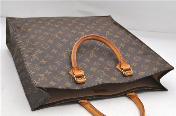 Authentic Louis Vuitton Monogram Sac Plat Hand Bag M51140 LV 8308D