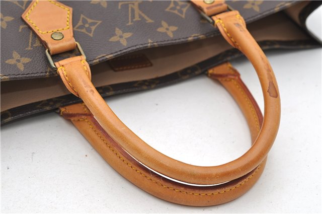 Authentic Louis Vuitton Monogram Sac Plat Hand Bag M51140 LV 8308D