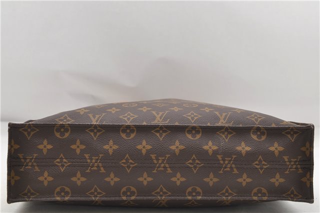 Authentic Louis Vuitton Monogram Sac Plat Hand Bag M51140 LV 8308D