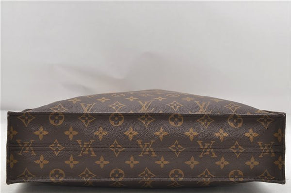 Authentic Louis Vuitton Monogram Sac Plat Hand Bag M51140 LV 8308D