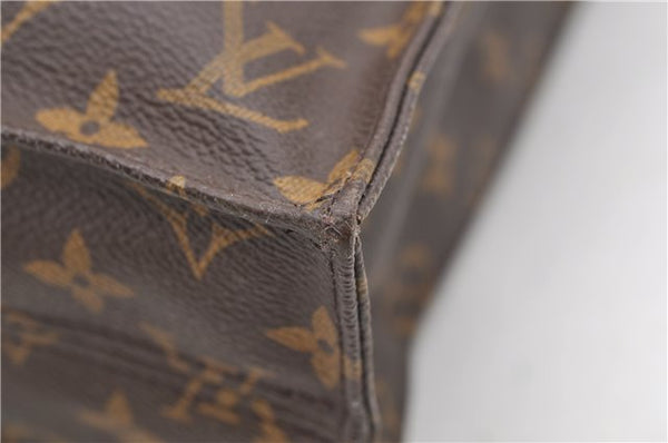 Authentic Louis Vuitton Monogram Sac Plat Hand Bag M51140 LV 8308D