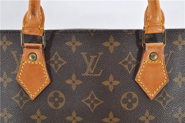 Authentic Louis Vuitton Monogram Sac Plat Hand Bag M51140 LV 8308D