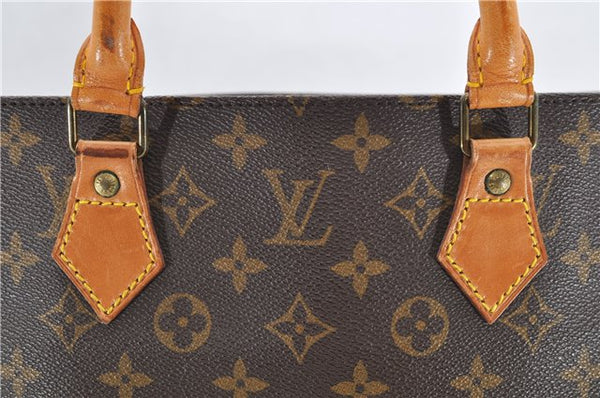 Authentic Louis Vuitton Monogram Sac Plat Hand Bag M51140 LV 8308D