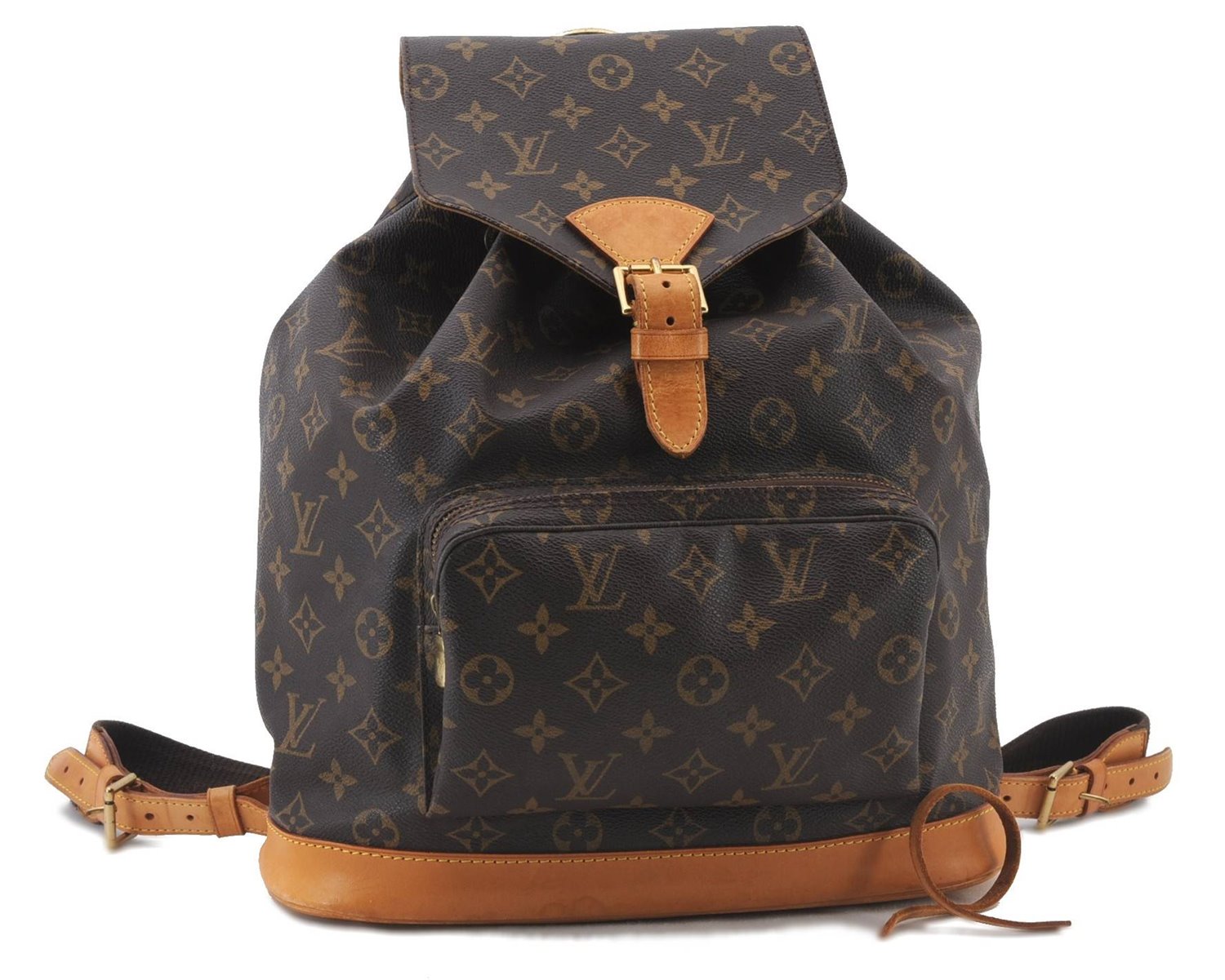 Authentic LOUIS VUITTON Monogram Montsouris GM Backpack M51135 LV 8309C