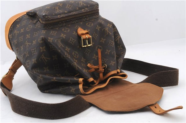 Authentic LOUIS VUITTON Monogram Montsouris GM Backpack M51135 LV 8309C