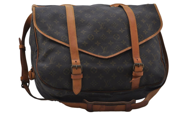 Auth Louis Vuitton Monogram Saumur 43 Shoulder Cross Body Bag M42252 LV 8309D