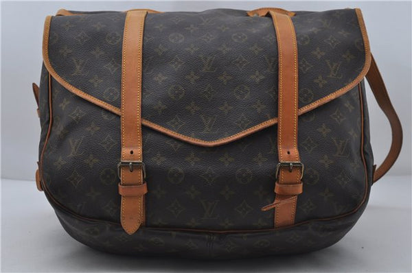 Auth Louis Vuitton Monogram Saumur 43 Shoulder Cross Body Bag M42252 LV 8309D