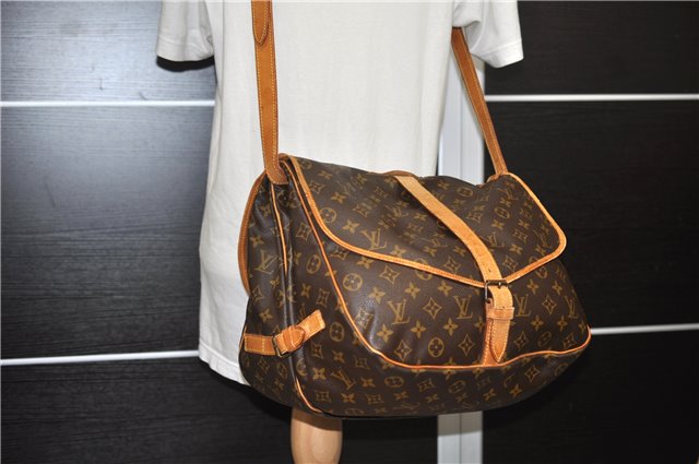 Auth LOUIS VUITTON Monogram Saumur 35 Shoulder Cross Body Bag M42254 LV 8310C