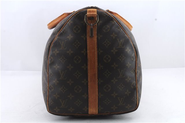 Auth Louis Vuitton Monogram Keepall Bandouliere 55 Boston Bag M41414 LV 8312C