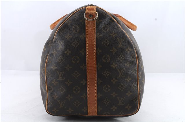 Auth Louis Vuitton Monogram Keepall Bandouliere 55 Boston Bag M41414 LV 8312C