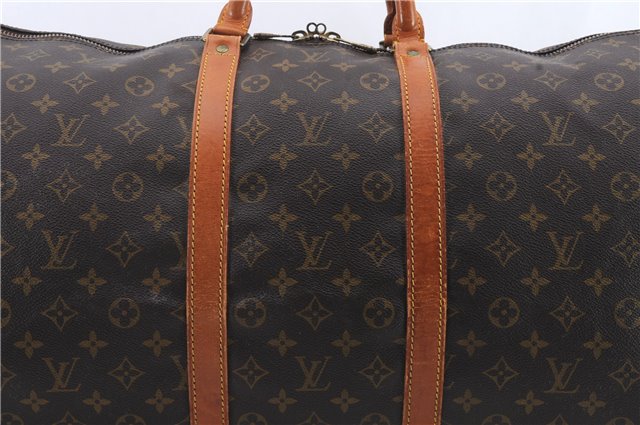 Auth Louis Vuitton Monogram Keepall Bandouliere 55 Boston Bag M41414 LV 8312C