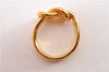 Authentic HERMES Scarf Ring Jumbo Circle Design Gold 8313F