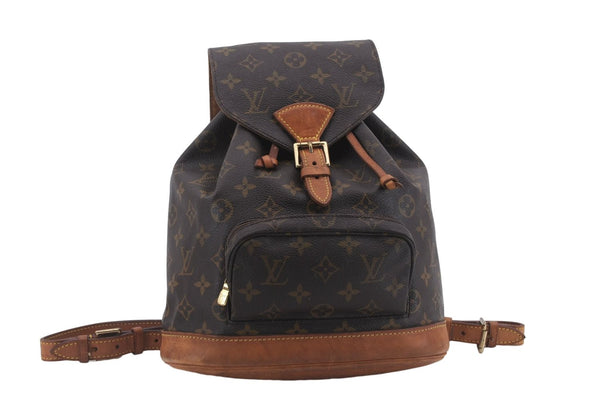 Authentic Louis Vuitton Monogram Montsouris MM Backpack M51136 LV 8317D