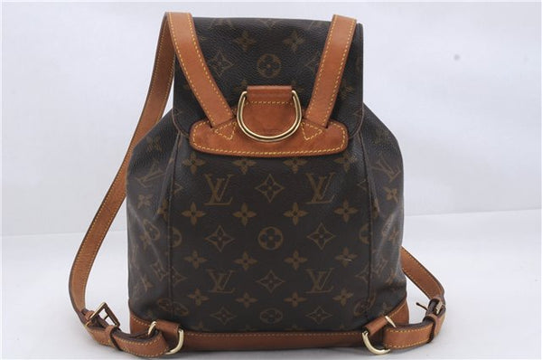 Authentic Louis Vuitton Monogram Montsouris MM Backpack M51136 LV 8317D