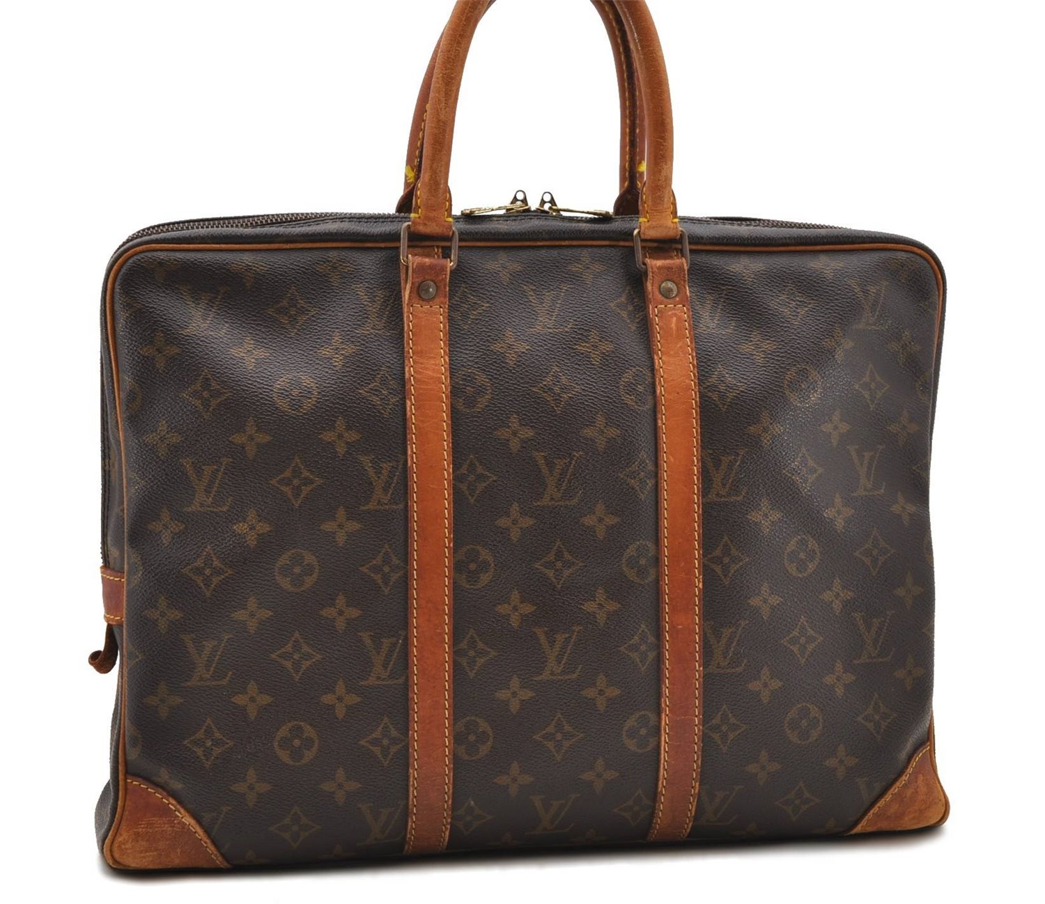 Auth LOUIS VUITTON Monogram Porte Documents Voyage Briefcase M40226 LV 8325C