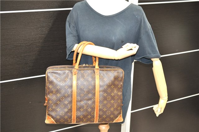 Auth LOUIS VUITTON Monogram Porte Documents Voyage Briefcase M40226 LV 8325C