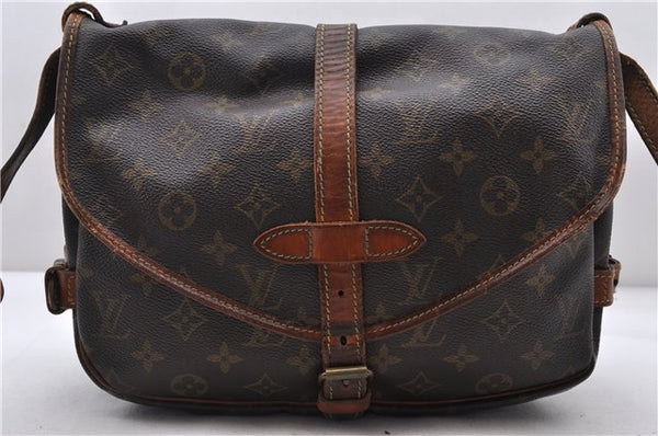 Auth LOUIS VUITTON Monogram Saumur 30 Shoulder Cross Body Bag M42256 LV 8329C