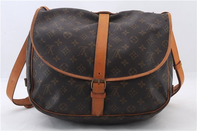 Auth LOUIS VUITTON Monogram Saumur 35 Shoulder Cross Body Bag M42254 LV 8330C