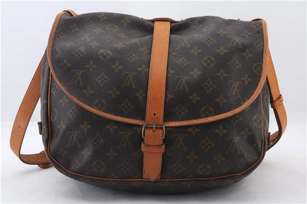 Auth LOUIS VUITTON Monogram Saumur 35 Shoulder Cross Body Bag M42254 LV 8330C