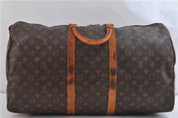 Authentic LOUIS VUITTON Monogram Keepall 55 Boston Bag M41424 LV 8334C