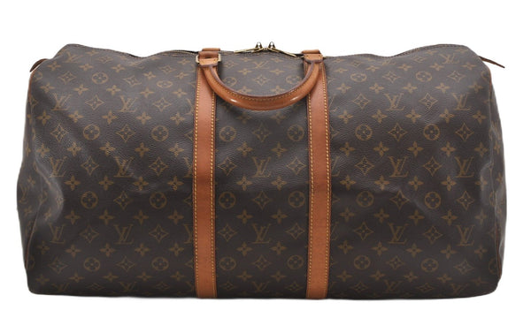 Authentic Louis Vuitton Monogram Keepall 55 Travel Boston Bag M41424 LV 8336F