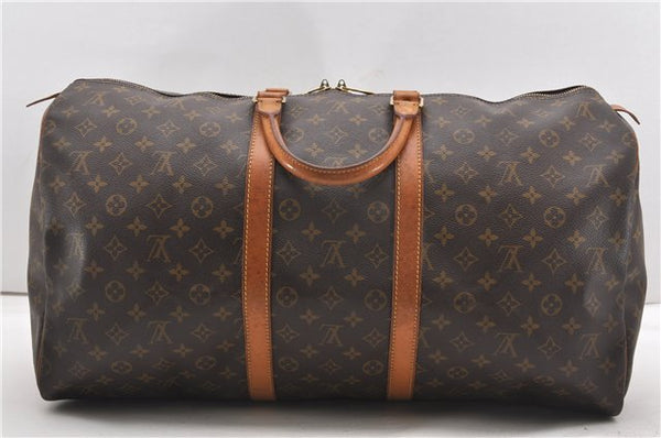 Authentic Louis Vuitton Monogram Keepall 55 Travel Boston Bag M41424 LV 8336F