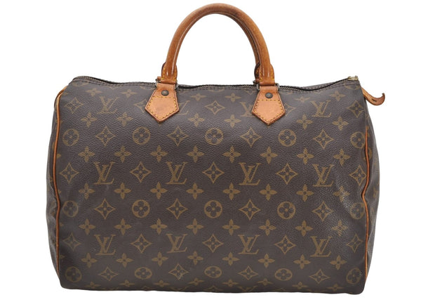 Authentic Louis Vuitton Monogram Speedy 35 Hand Boston Bag M41524 LV Junk 8338D