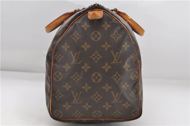 Authentic Louis Vuitton Monogram Speedy 35 Hand Boston Bag M41524 LV Junk 8338D