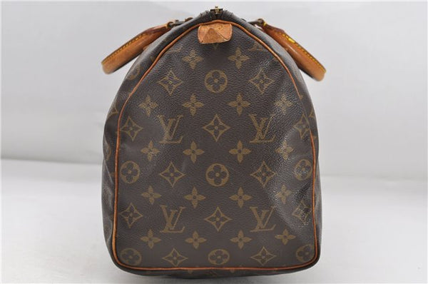 Authentic Louis Vuitton Monogram Speedy 35 Hand Boston Bag M41524 LV Junk 8338D