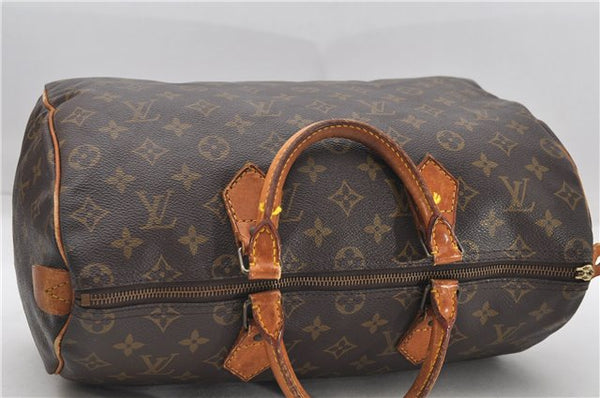 Authentic Louis Vuitton Monogram Speedy 35 Hand Boston Bag M41524 LV Junk 8338D