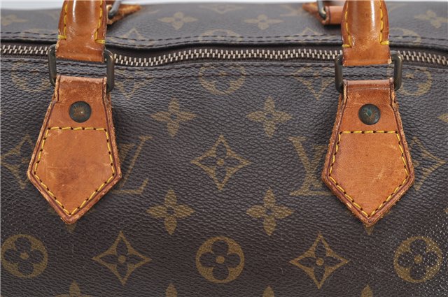 Authentic Louis Vuitton Monogram Speedy 35 Hand Boston Bag M41524 LV Junk 8338D