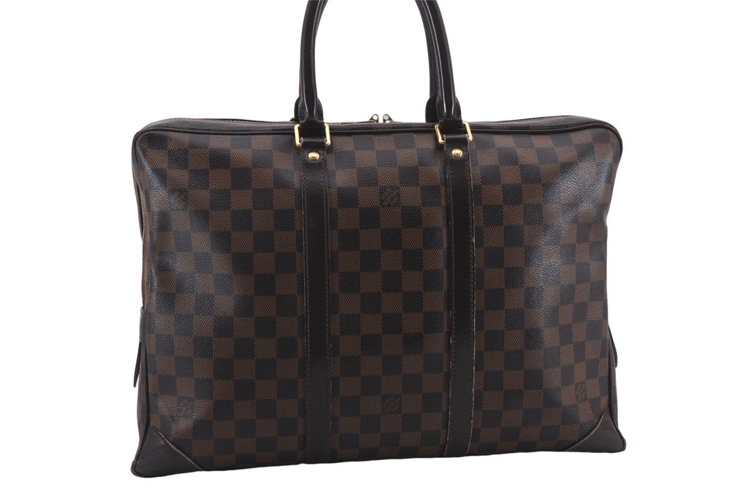 Authentic Louis Vuitton Damier Porte Documents Voyage Briefcase N41124 LV 8340D