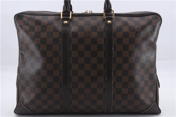 Authentic Louis Vuitton Damier Porte Documents Voyage Briefcase N41124 LV 8340D