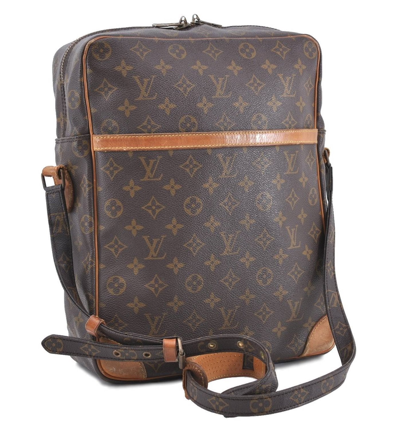 Authentic LOUIS VUITTON Monogram Danube 28 Shoulder Cross Body Bag LV 8341C