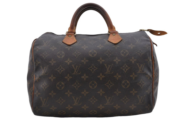 Authentic Louis Vuitton Monogram Speedy 30 Hand Boston Bag M41526 LV 8341D