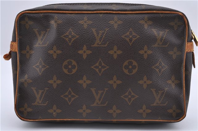 Authentic LOUIS VUITTON Monogram Compiegne 23 Clutch Hand Bag M51847 LV 8343C