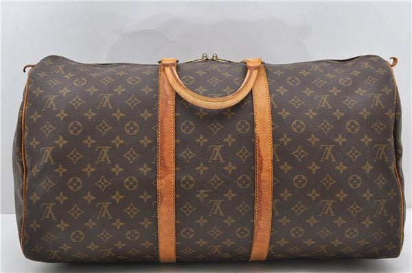 Authentic LOUIS VUITTON Monogram Keepall 55 Boston Bag M41424 LV 8347C