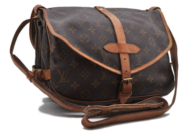 Auth LOUIS VUITTON Monogram Saumur 30 Shoulder Cross Body Bag M42256 LV 8350C