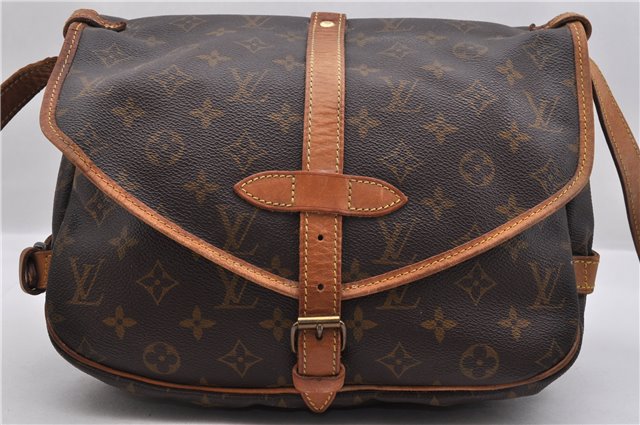 Auth LOUIS VUITTON Monogram Saumur 30 Shoulder Cross Body Bag M42256 LV 8350C