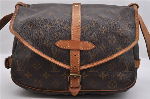Auth LOUIS VUITTON Monogram Saumur 30 Shoulder Cross Body Bag M42256 LV 8350C