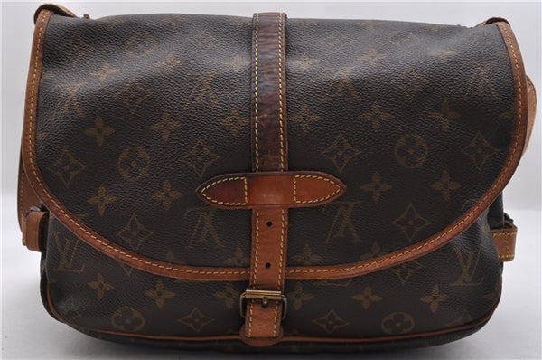 Auth LOUIS VUITTON Monogram Saumur 30 Shoulder Cross Body Bag M42256 LV 8350C