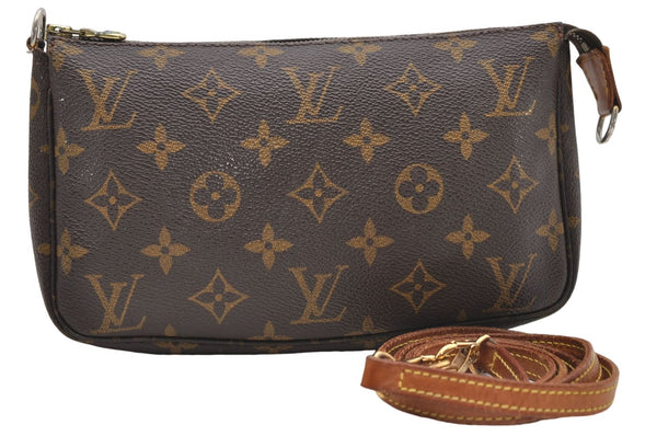 Auth Louis Vuitton Monogram Pochette Accessoires Shoulder Cross Body Pouch 8351D