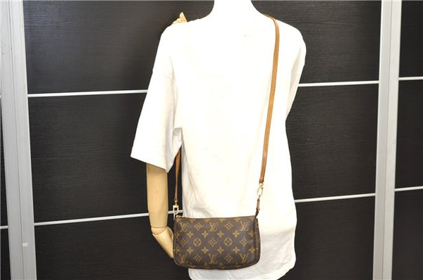Auth Louis Vuitton Monogram Pochette Accessoires Shoulder Cross Body Pouch 8351D