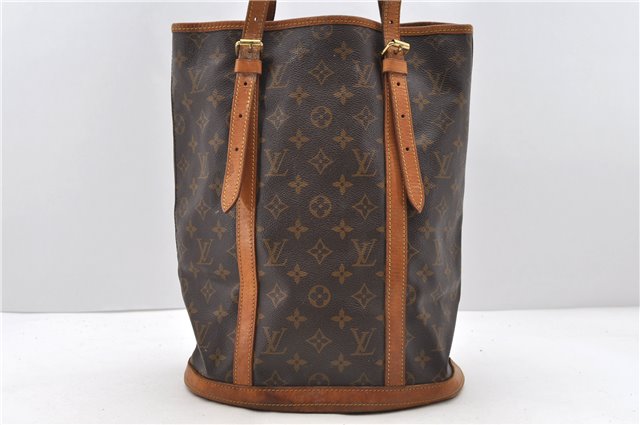 Authentic LOUIS VUITTON Monogram Bucket GM Shoulder Bag M42236 LV Junk 8352C