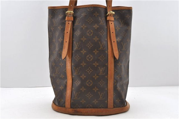 Authentic LOUIS VUITTON Monogram Bucket GM Shoulder Bag M42236 LV Junk 8352C