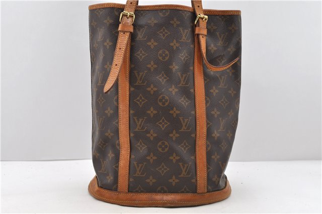 Authentic LOUIS VUITTON Monogram Bucket GM Shoulder Bag M42236 LV Junk 8352C